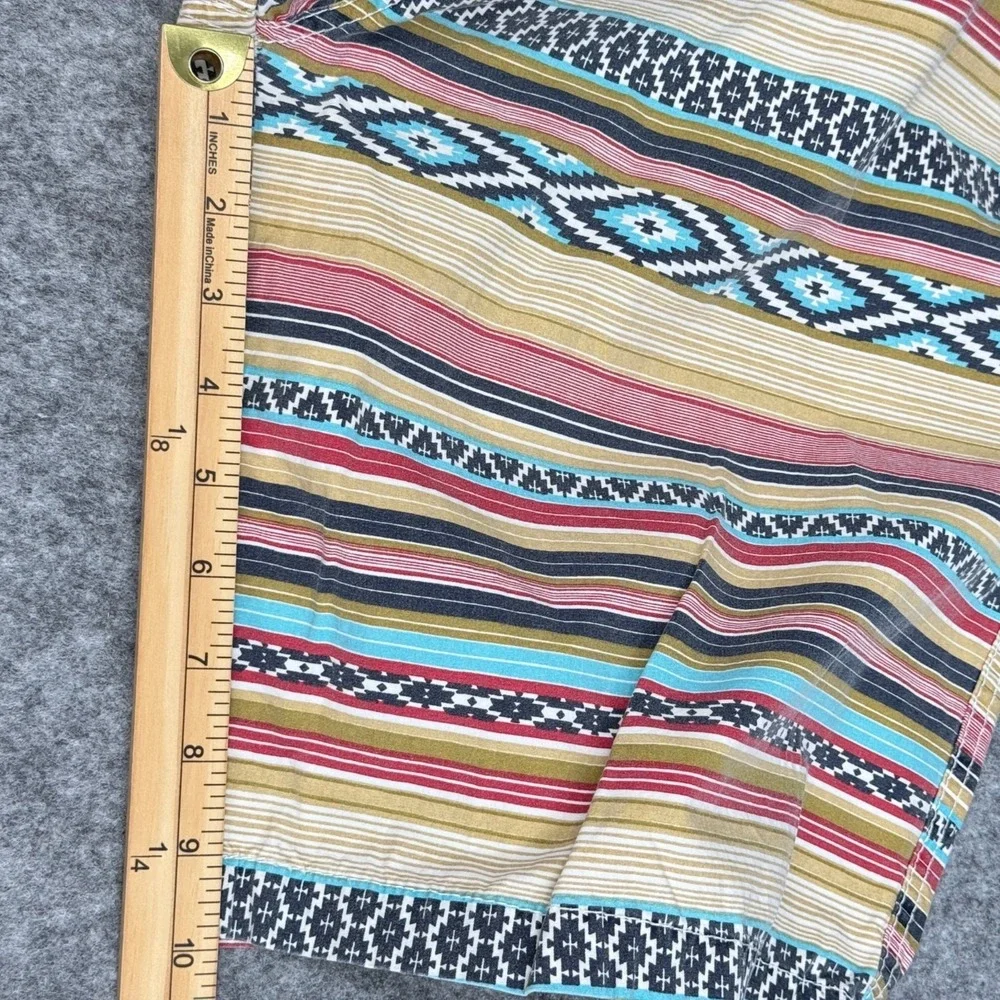 Carbon Mens Aztec Multicolor‎ Striped Bermuda Shorts Tag Size 36 (Measured 40)